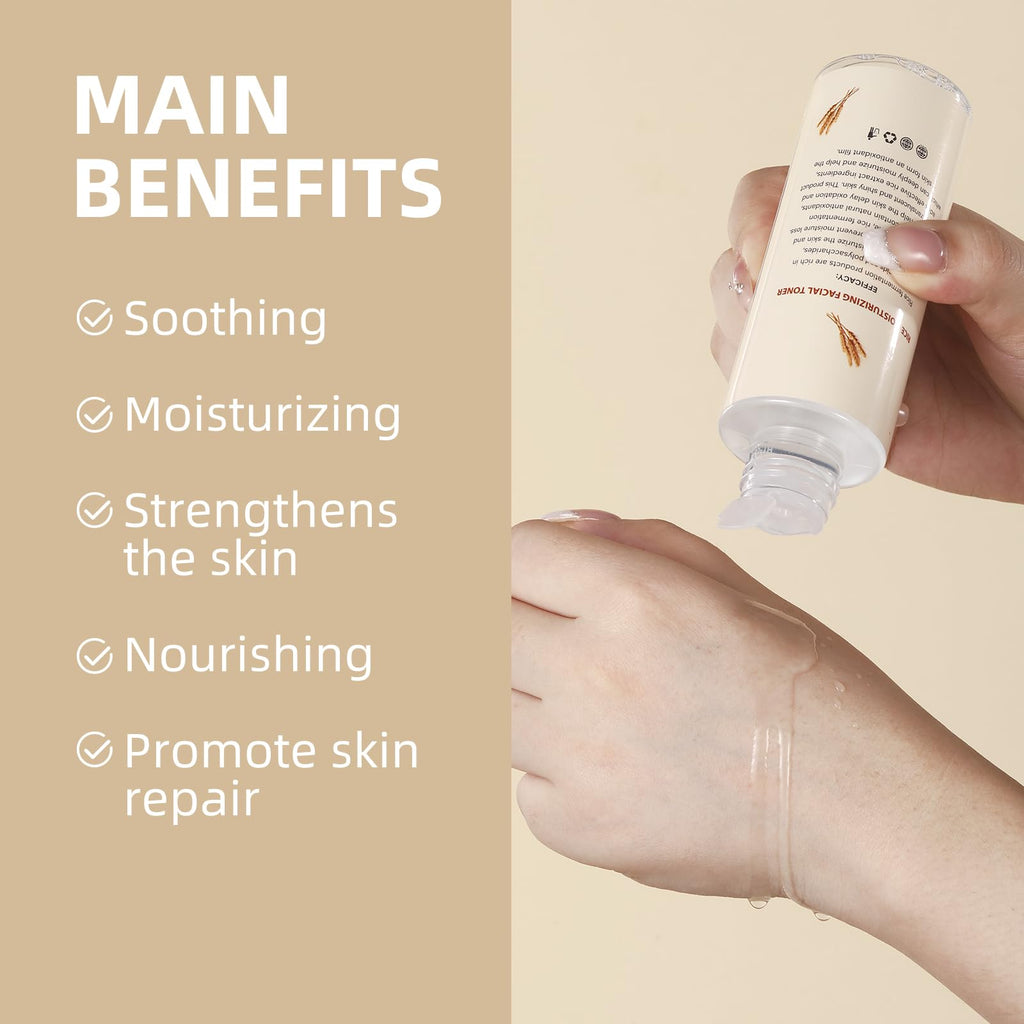 AOPEIBOTO Rice Toner, Hydrating Toner for Face, Facial Toner for Women, Moisturizing, Nourishing, Skin Care for All Skin Types, 4.06fl.oz/120ml