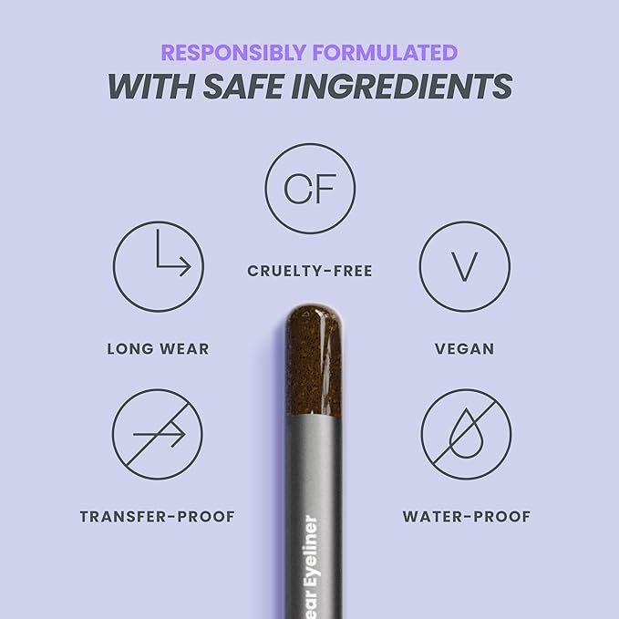 Wonderskin Eyeliner Pencil, 1440 Longwear Brown Glitter Eyeliner Pencil - Waterproof, Sharpenable & Smudge Proof (Gold Mocha)