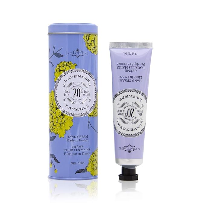 La Chatelaine Shea Butter Hand Cream, Made in France, Natural and Organic Ingredients, Gift Tin