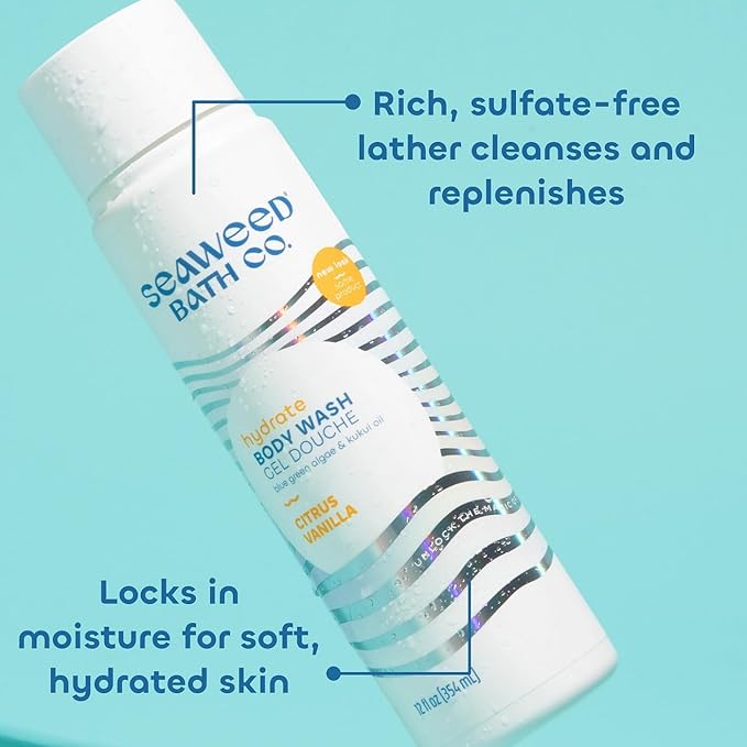 Seaweed Bath Co. Hydrate Body Wash, Citrus Vanilla, 12 oz