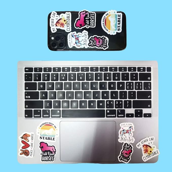 Horses Gifts Girls Horse Cosmetic Bag and 5 Piece Stickers