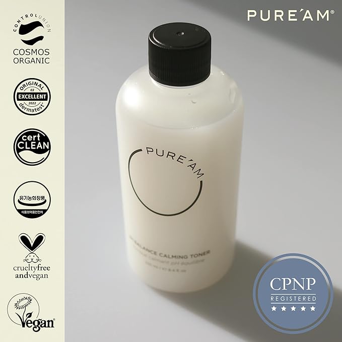 PURE'AM pH Balance Calming Toner for All Skin Types, 8.4 fl. oz, 250ml