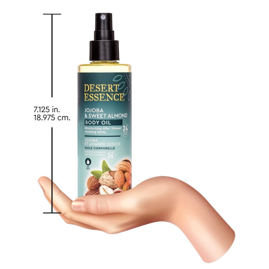 Desert Essence Jojoba & Sweet Almond Body Oil Spray, 8.28 fl oz