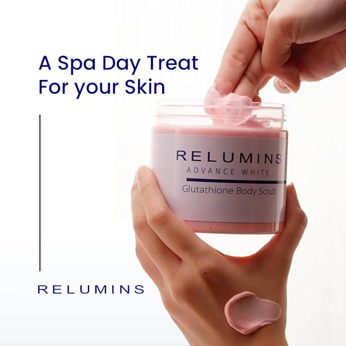 Relumins Premium Summer Body Scrub with Glutathione, Rosehip & Sea Salt – Hydrating Exfoliating Scrub for Smooth, Radiant Skin Routine – Glowing Summer Skin with Gentle Moisturizing Formula – 400ml