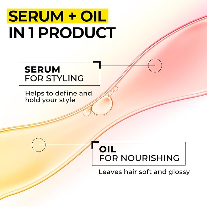 COLORLOMO Styling & Curl Defining Oil Serum | 24-Hour Touchable Hold Hair Oil for Natural & Styled Curly Hair l Heat Thermal Protection, Creates Smooth, Shiny, Lightweight Hair