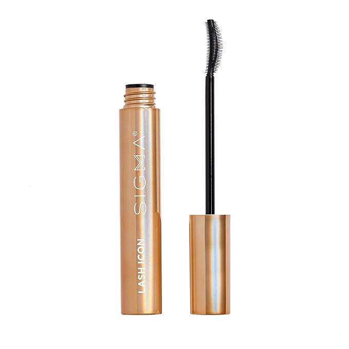 Sigma Beauty Lash Icon Lengthening & Volumizing Tubing Mascara (Black) — Smudge Resistant Mascara with Curved Wand, Lightweight Buildable Formula for Defined, Lifted Lashes and All Day Wear