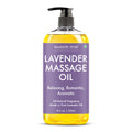 MAJESTIC PURE Lavender Massage Oil for Massage Therapy - Refreshing, and Relaxing - Natural Oils with Lavender Essential Oil - for All Skin Types - Men and Women Massage Lotion - 8 fl oz