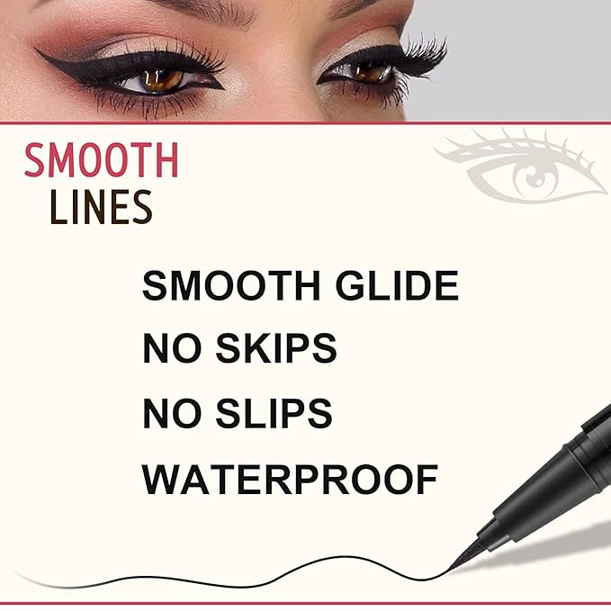 LAVONE Eyebrow Stamp Pencil Kit - Waterproof Eyebrow Pencil, Eyeliner, Pomade, Dual-ended Brush - Medium Ash Brown