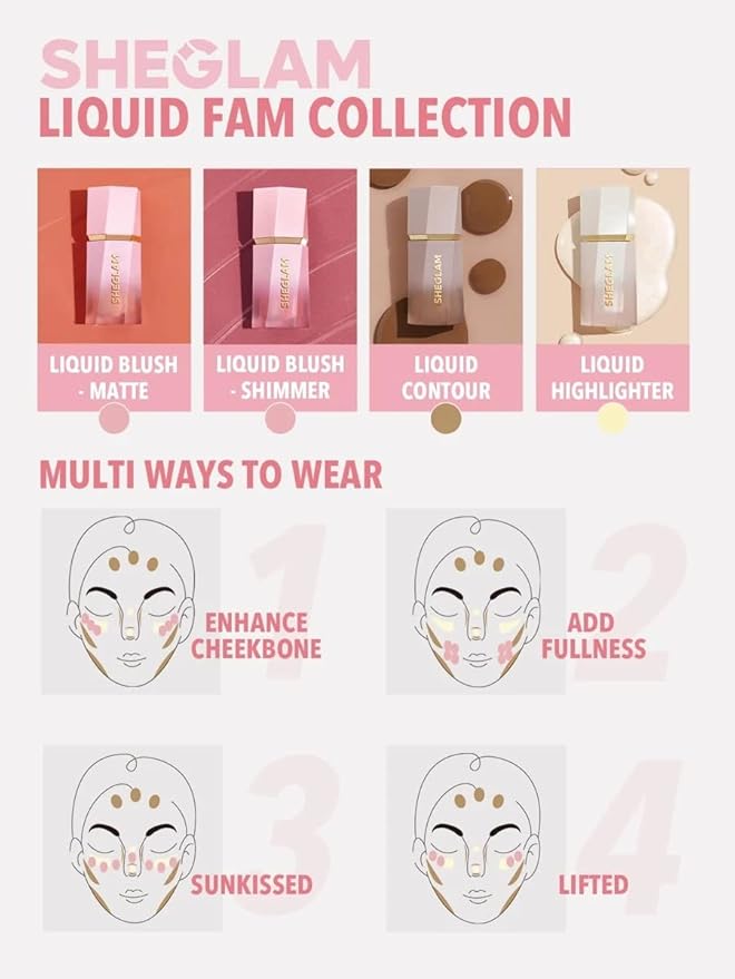 SHEGLAM Liquid Blush Makeup for Cheeks Matte Finish - Birthday Suit
