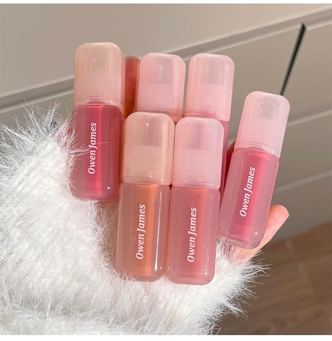 Aseawave 4Pcs Hydrating Lip Gloss Set,High Shine Glass Finish Korean Lip Glaze,Lip Moisturizing Plumping Lipgloss,Moisturizing Water Mirror Liquid Lipstick,Long-lasting Natural Makeup
