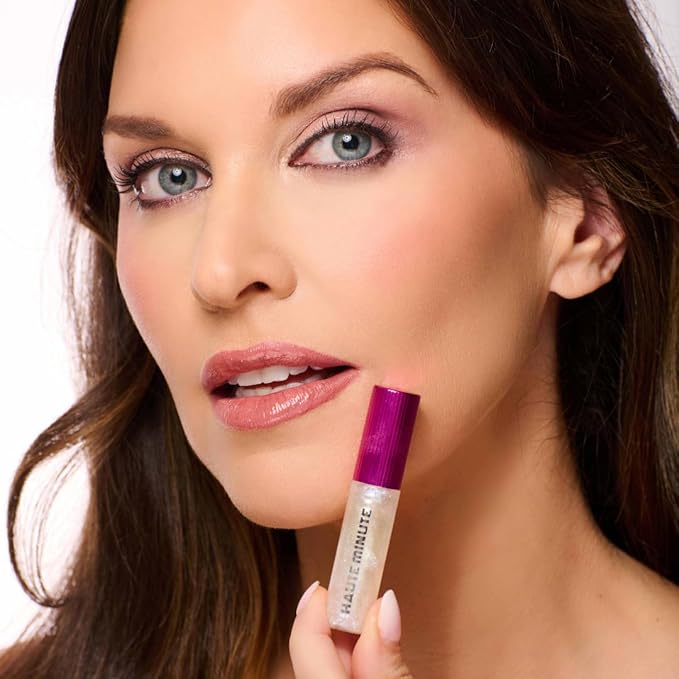 Haute Minute Makeup Mini Clutch Couture Lip Shine Gloss, Non-Sticky Lip Gloss, Vegan & Cruelty-free, High Shine Finish & Moisturizing - Starlight