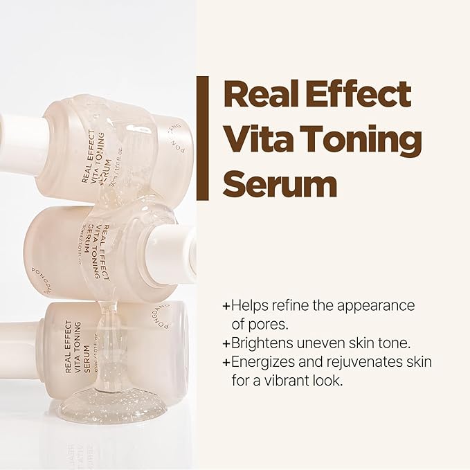 PONGDANG Real Effect Vita Toning Serum (1.01fl.oz) | Brightening Uneven Skin Tone, Refined Pores | Daily Blackheads, Pore Care with White Truffle & Niacinamide | Korean Skin Care