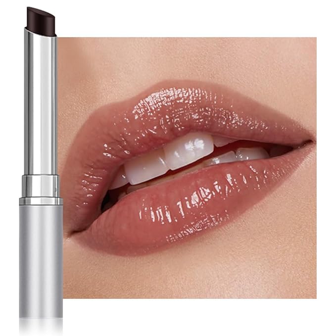 Nude Brown Honey Tinted Lip Stain Lip Balm Lip Gloss Lipstick, Sheer Hydrating Lip Stains Tint, Moisturizing Lip Color for All Skin Tones, Nourishing Lip Balm with a Hint of Natural Black Cherry Tint