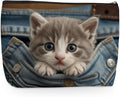 Cute Cat Makeup Bag, Travel Makeup Case Cosmetic Bags for Women Cat Lover