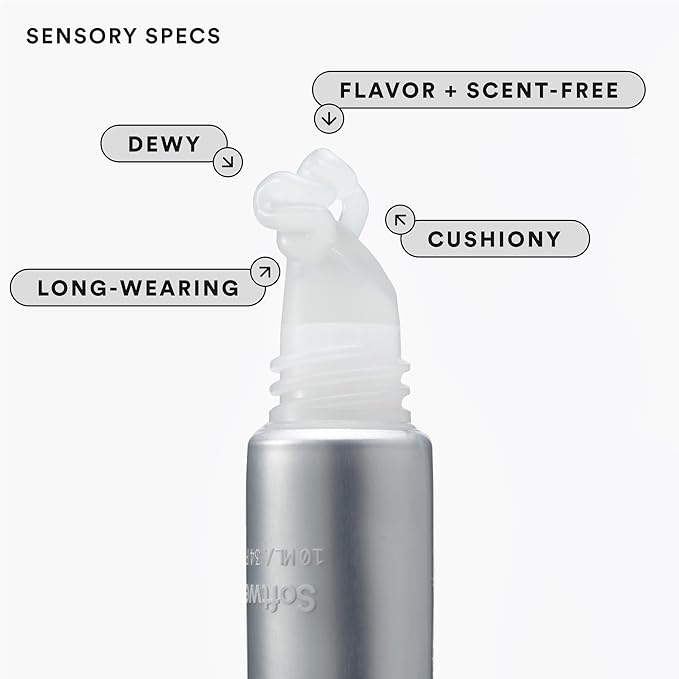 Experiment Softwear Smoothing Lip Treatment Balm - 24hr Hydration with Squalane, Glycerin, & Pomegranate Sterols - Intensive Moisture & Repair for Extra Dry, Flaky Lips - Vegan Lip Balm,.34 FL OZ