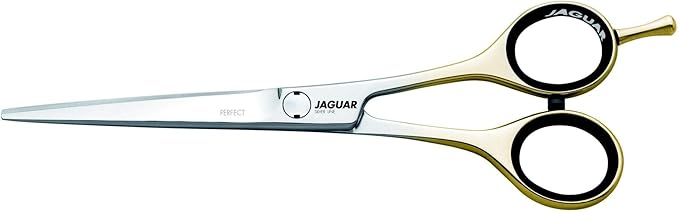 Jaguar Silver Line Perfect Hair Cutting Shear with 22K Gold-Plated Handles – Professional Salon Scissors for Precision Cutting & Advanced Slicing Performance