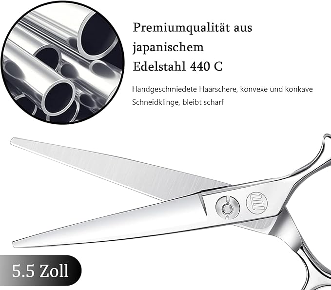 Moontay 5.5" Hair Cutting Shears with Large Finger Holes