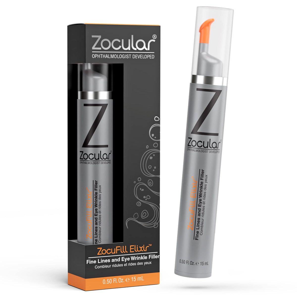Zocufill Elixir Eye Gel and Face Serum, Fine Lines & Wrinkles Filler, 15mL