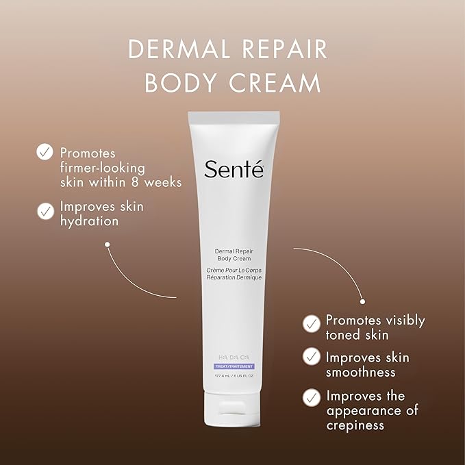 Senté Dermal Repair Body Cream | Firming, Promotes Collagen, 8 Fl Oz