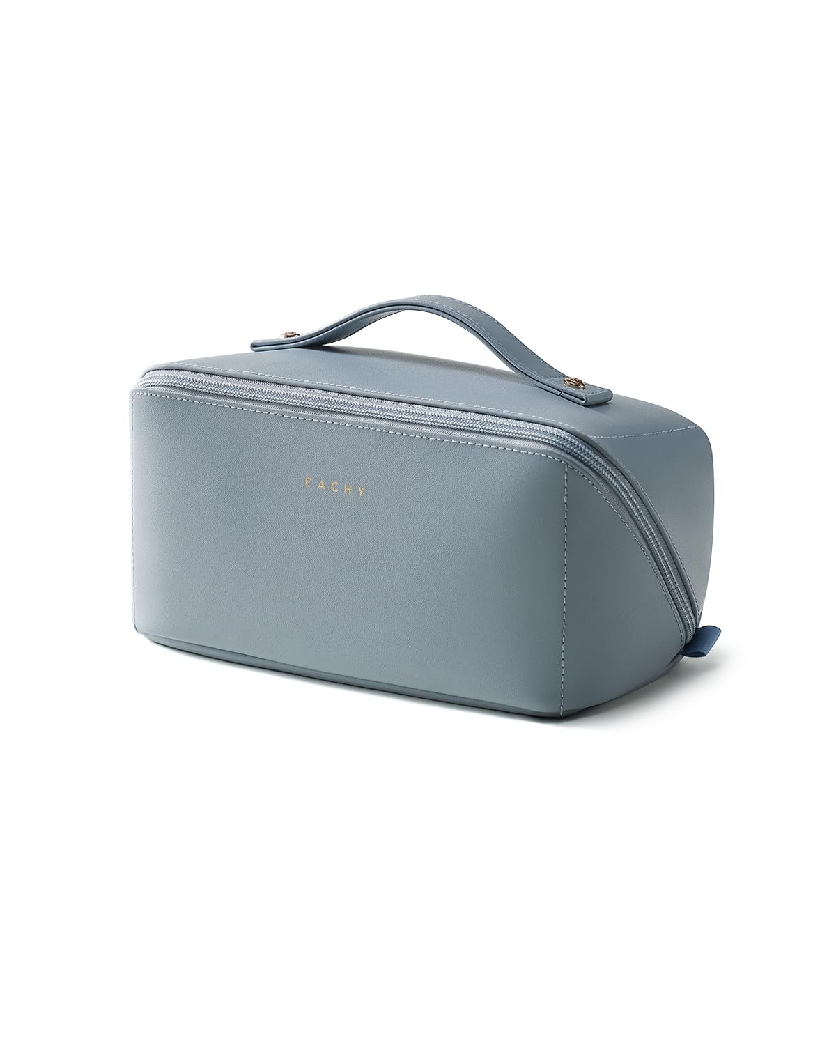 EACHY Travel Makeup Bag,Large Capacity Cosmetic Bags for Women,Portable Pouch Open Flat Toiletry Bag Make up Organizer with Divider and Handle