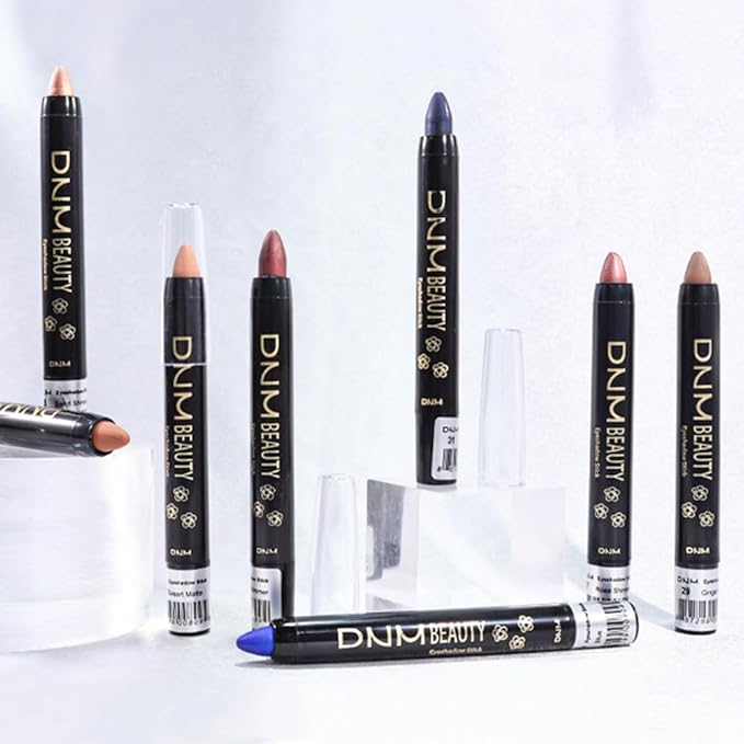 evpct Rose Shimmer Cream Eye Shadow Brightener Sticks Set for Eyes, Rose Shimmery Matte Pencil Eye shadow Applicator Stick Pen Palette Makeup Waterproof sombras en crema para ojos 27#