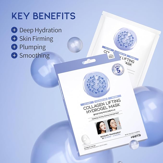 #OOTD Collagen Lifting Hydrogel Sheet Mask(5-Pack) | Korean Skincare