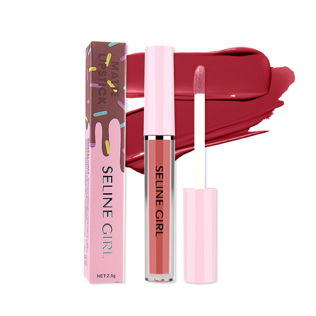 Eshioh Matte Lip Gloss, Lip Gloss Silky Smooth Finish, Lipgloss Makeup Colorful and Creamy Texture, Lipstick for Every Occasion, Lip Oil Moisturizing and Hydrated #11