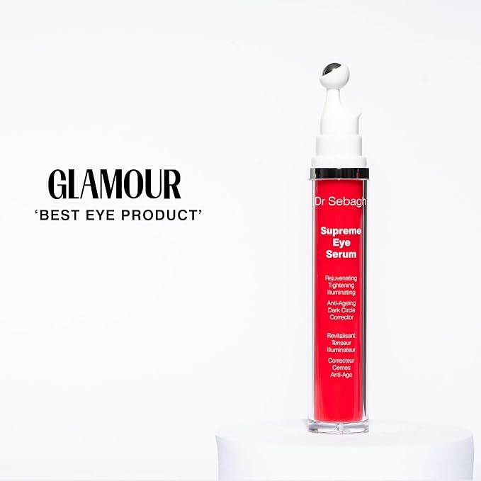 Dr Sebagh Supreme Eye Serum (0.51 fl oz) - Advanced Roll-On Formula - Designed to Aid Smoother Younger & Firmer-Looking Skin - Helps Reduce Puffiness Circles Fine Lines & Wrinkles - Boosts Elasticity