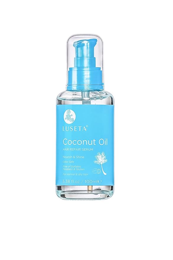 LUSETA Coconut Milk Hair Repair Oil Serum for Dry Hair, 3.38 oz