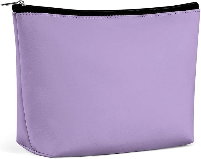 Meaudiwes Women's Toiletry Bag, Travel Cosmetic Bag, Large Makeup Case, Purple Personality Fashion Zipper Cosmetic Case