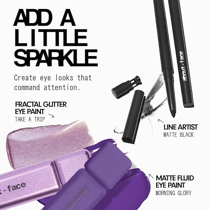 aboutface Fractal Glitter Eye Paint | Lavender | 0.13oz