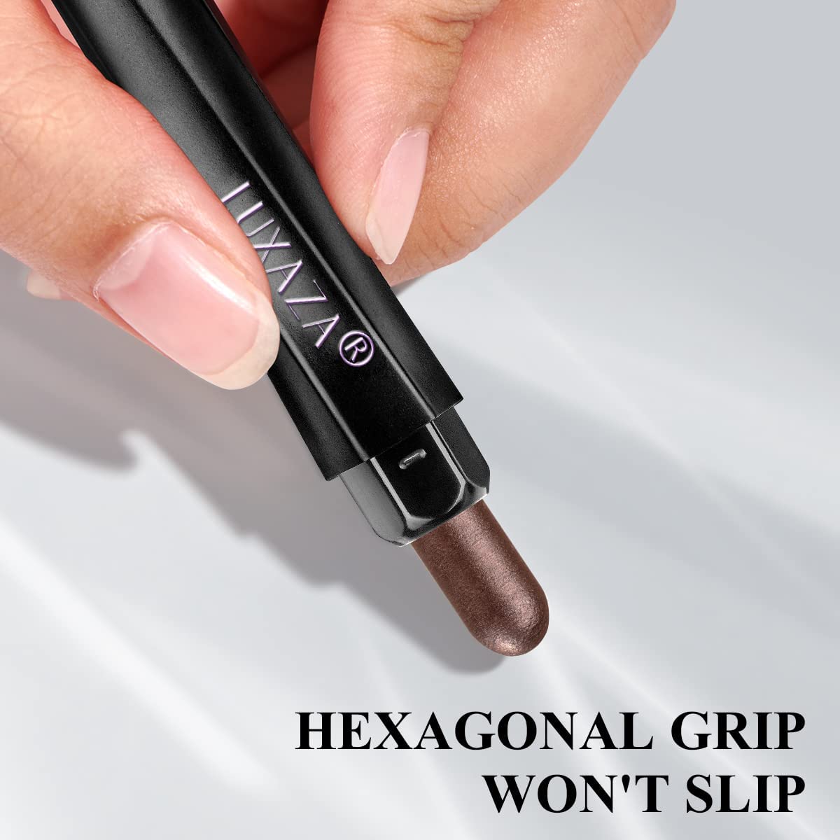 LUXAZA 6PCS Eyeshadow Stick Makeup Sets,Dark Brown Shimmer Eyeshaow Pencil, Long Lasting Metallic Eye Shadow,Eye Brightener Stick Pencil Crayon, A02-Taupe Mauve