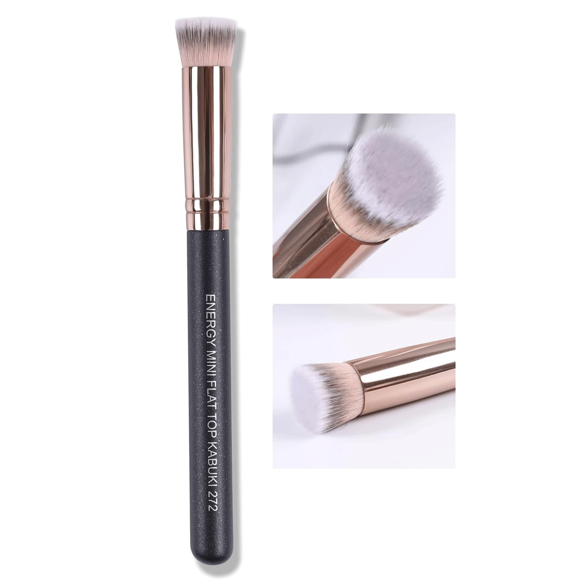 ENERGY Foundation Brushes Set Professional Under Eye Concealer Brushes Perfect For Blending Liquid Cream or Flawless Powder Cosmetics Buffing Stippling Concealer Premium Synthetic Bristles