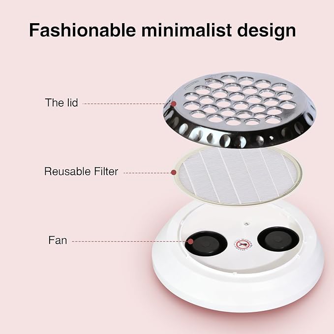 BRBLUERISE Nail Dust Collector+1 Filter 40W Turbo Vacuum No Fan Cleaner 5200RPM Suction Stronger Strong Power Professional Nail Art Salon Dust Collector Machine For Acrylic Nails