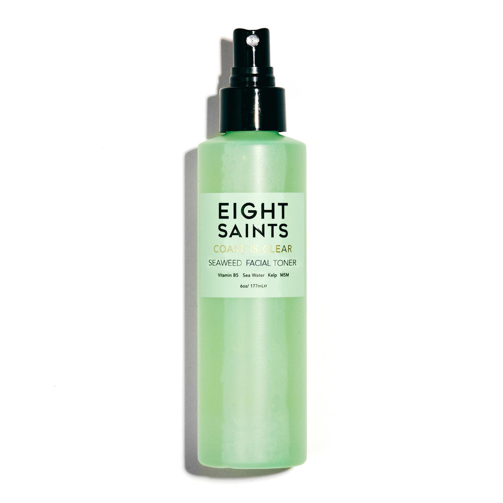Eight Saints Coast is Clear Seaweed Anti Aging Face Toner, Alcohol Free Toner for Face, Minimizes Large Pores and Redness, with Witch Hazel, Sea Water, and Kelp, 6 Ounces