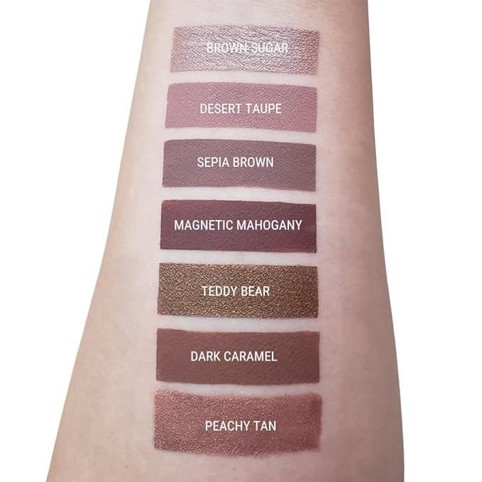 Aromi Brown Sugar Metallic Liquid Lipstick | Light Nude, Taupe Shade