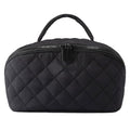 IrisCargo 2 Piece Travel Makeup Bag Organizer for Women, Black Medium Set