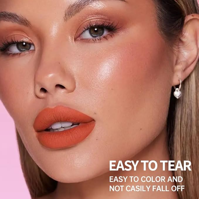 KXmzeG Matte Lip Liner Peel Off Lip Stain, Long Lasting Peel Off Lip Liner Stain, Peel-off Lip Gloss For All Skin Types, Transfer-proof Highly Pigmented Color Waterproof, (02#, Pack of 1)
