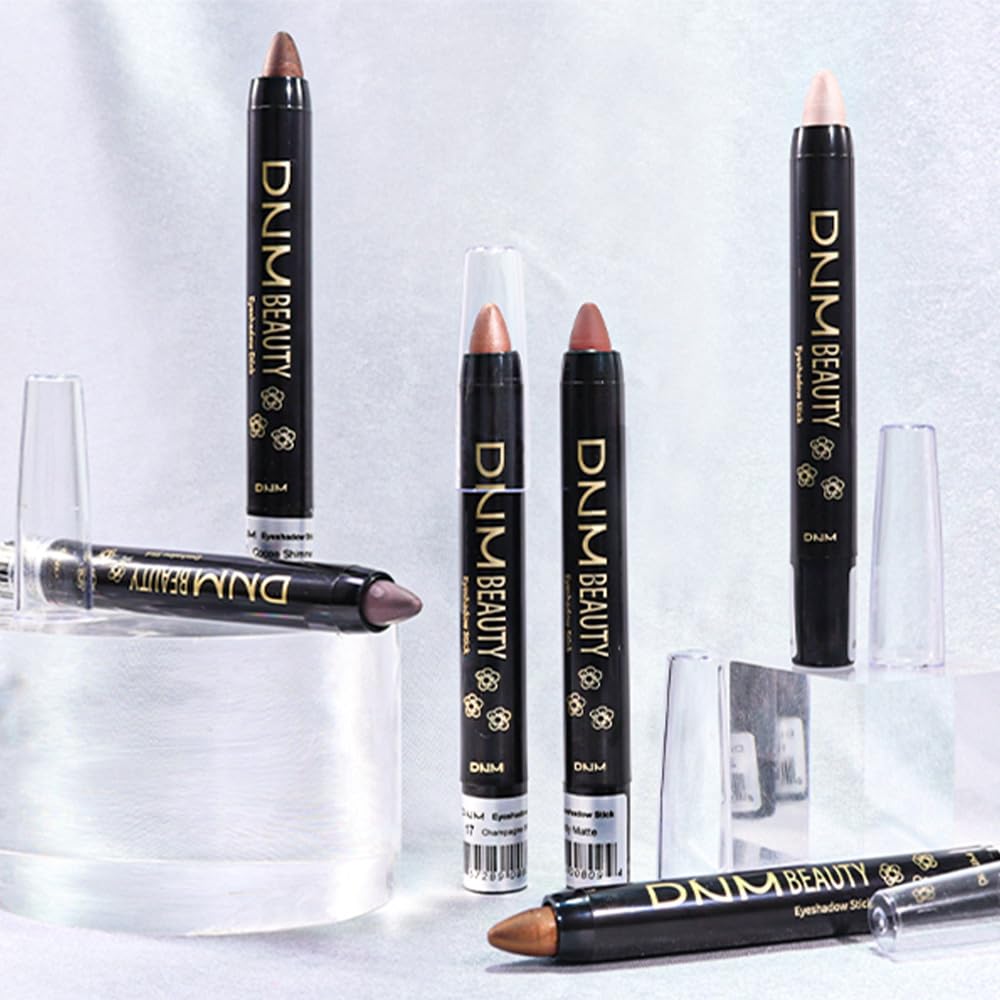evpct Bronze Shimmer Cream Eye Shadow Brightener Sticks Set for Eyes, Bronze Shimmery Matte Pencil Eye shadow Applicator Stick Pen Palette Makeup Waterproof sombras en crema para ojos 20#