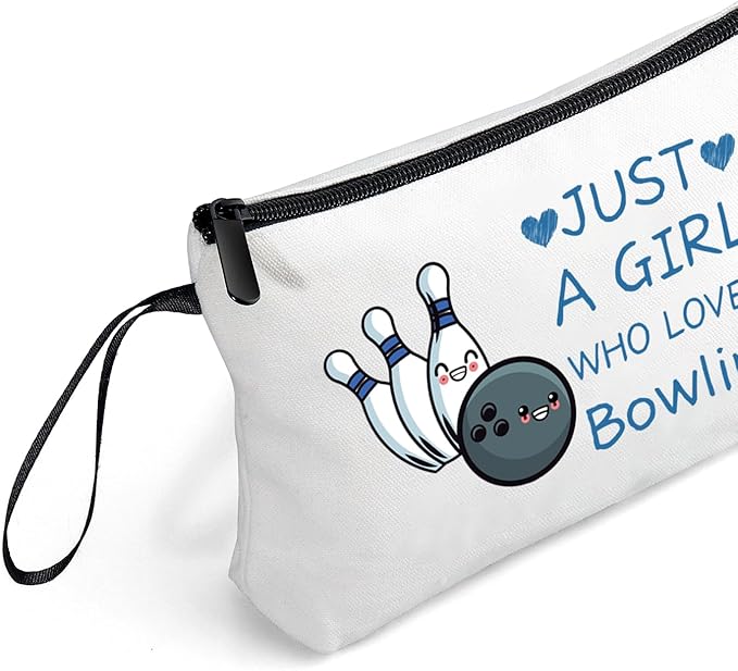 ARIOSEY Bowling Accessories for Women, Travel Makeup Bag with Keychain