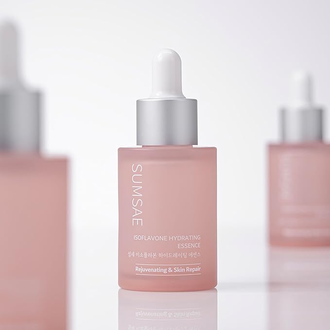 SUMSAE Isoflavone Hydrating Essence for Face - Deep Hydration, Skin Firming, 24hr Skin Barrier Support, Healthy Glow Korean Skin Care with Fermented Bean, 30ml/1.01 fl.oz