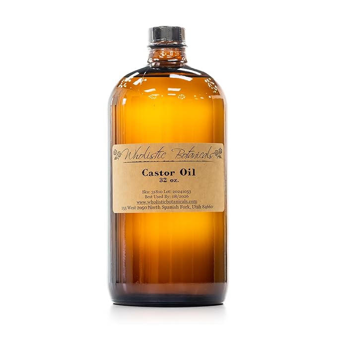 Wholistic Botanicals Castor Oil — Skin Care, Vitamin E Oil for Hair Growth — Face Oil and Hair Serum