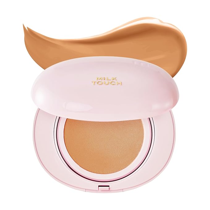 milktouch Cushion Foundation, 24H Flawless Skin, Radiant Shine, No Oxidation, Long-Lasting, Non-Creasing, 60% Hydrating Skincare Infused Korean (29C Walnut)