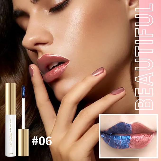 Lip Liner - Peel Off Lip Stain | Long Lasting Matte Lip Tattoo | Transfer Proof, Hydrating Formula with Hyaluronic Acid & Vitamin E | Vegan & Cruelty-Free | for All Skin Types(6#Dusty rose)