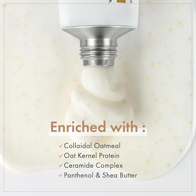 TOSOWOONG Real Oatmeal Relief Cream for Blemish & Soothing, Redness