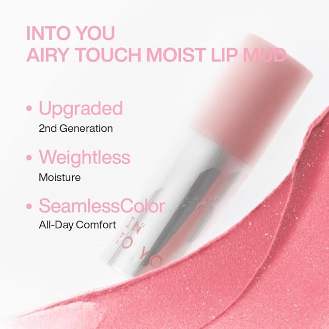 INTO YOU Airy Moisture Lipstick for Women, Long Lasting Matte Finish Lip Mud, High Pigment Color Lip Makeup, Hydrating Lightweight Mousse Texture for Women, N101 Hawthorn Bloom