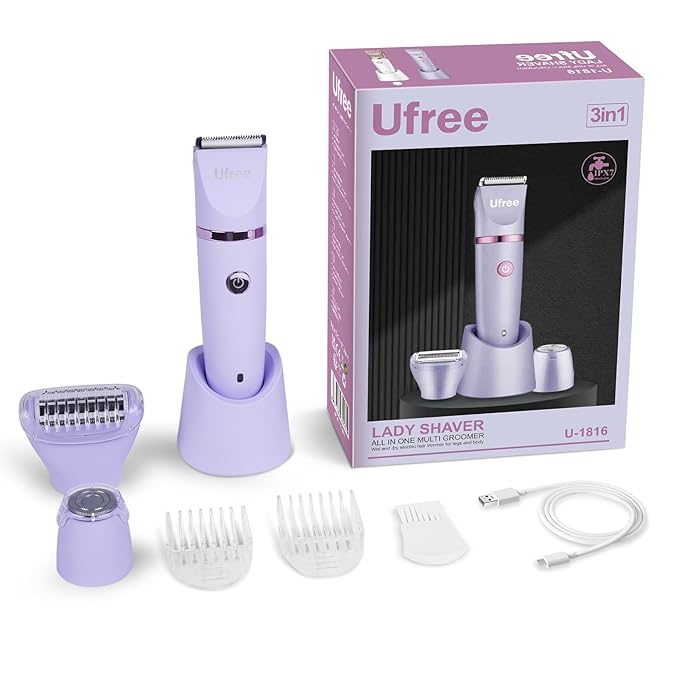 Ufree 3-in-1 Bikini Trimmer Electric Razors for Women, Body Hair Trimmer