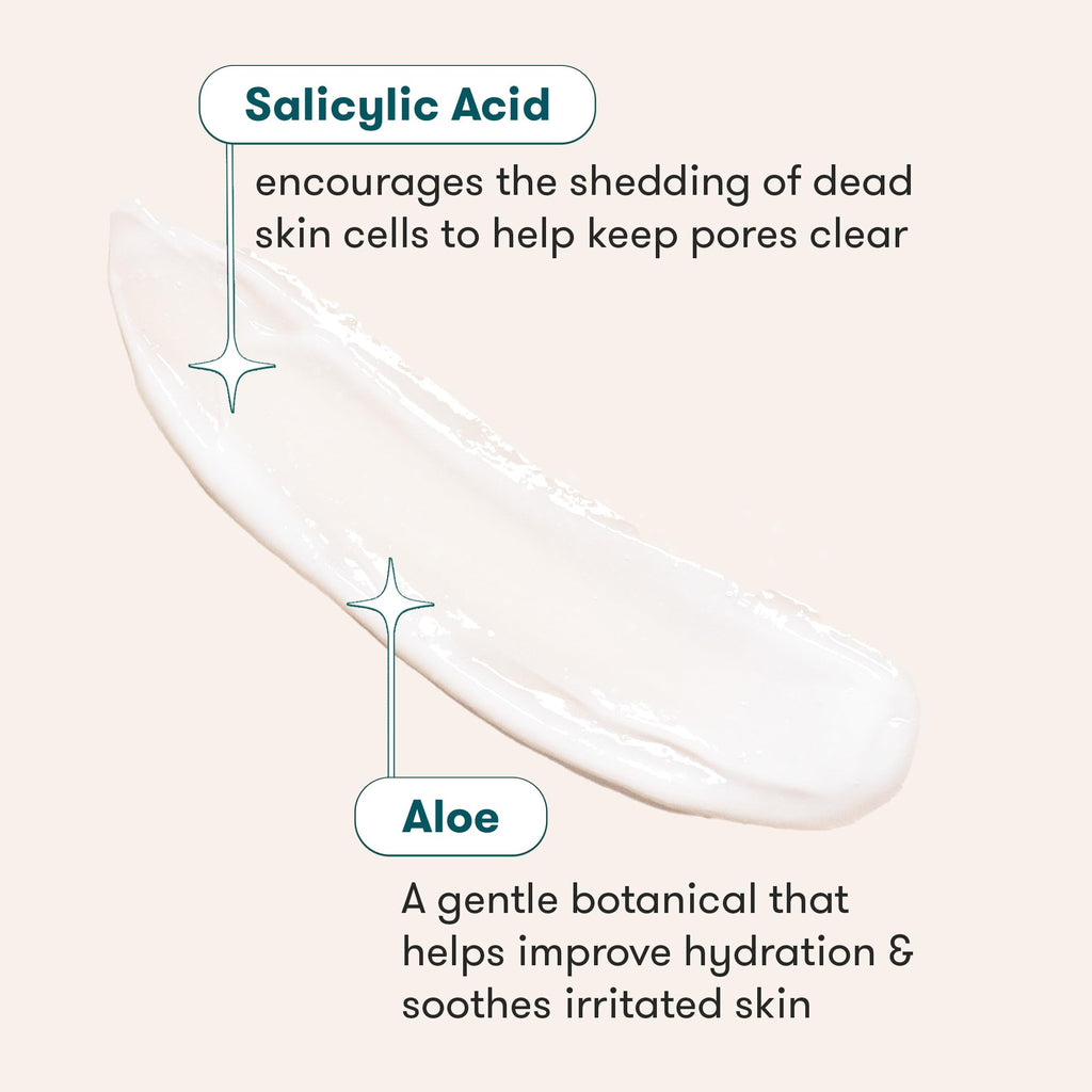 Proactiv+ Smoothing BHA Cleanser, 6 oz, Unscented Acne Treatment for All Skin Types, 1% Salicylic Acid Cleanser with Soothing Aloe