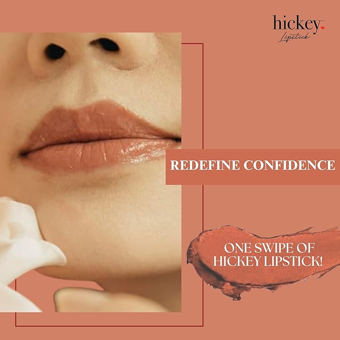 Hickey Lipstick Refill - Haute Mess (Terracotta) - Hydrating Formula with Jojoba Oil, Long Lasting Velvet Finish Lipstick for Women - Vegan & Gluten-Free