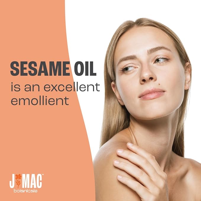 J MAC BOTANICALS Organic Sesame Oil Glass bottle